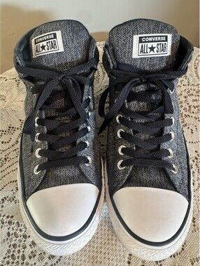 Converse Shoes Men Size 12 Chuck Taylor All Star High Street Mid Top Black/Gray